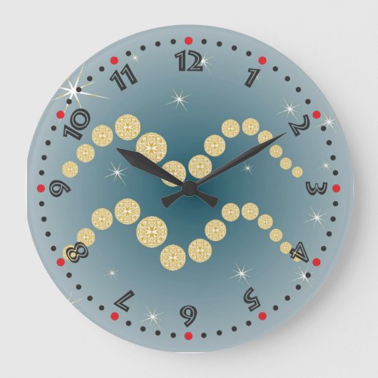 Wassermann 21. 1月ビス18. 2月Uhr ラージ壁時計 (正面)