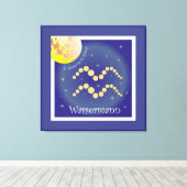 Wassermann 21. Januar bis 18. Februar Leinwand キャンバスプリント (インサイチュ (ウッドフロア))