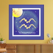 Wassermann 21. Januar bis 18. Februar Leinwand キャンバスプリント (インサイチュ (リビング))