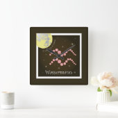 Wassermann 21. Januar bis 18. Februar Uhr スクエア壁時計 (ホーム)