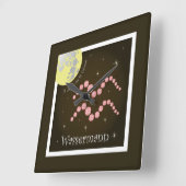 Wassermann 21. Januar bis 18. Februar Uhr スクエア壁時計 (傾斜)