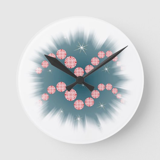 Wassermann 21. Januar bis 18. Februar Uhr ラウンド壁時計 (正面)