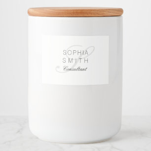 Wassermarkeの最小主義のモノグラムのエレガントなコンサルタント フードラベル