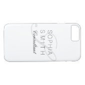 Wassermarkeの最小主義のモノグラムのエレガントなコンサルタント Case-Mate iPhoneケース (裏面(横))