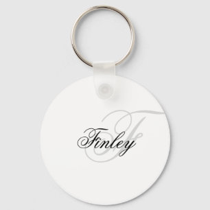 Wassermarkeの最小主義のモノグラムの原稿 キーホルダー