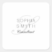 Wassermarkeミニマリストモノグラムコンサルタエレガントント スクエアシール (正面)