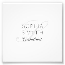 Wassermarkeミニマリストモノグラムコンサルタエレガントント フォトプリント