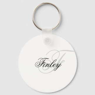 Wassermarkeミニマルなモノグラムのスクリプト キーホルダー