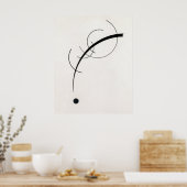 Wassily Kandinskyによるポイントへの自由曲線 ポスター (キッチン)