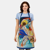 Wassily Kandinskyによる即興30(大砲) エプロン (着用した状態)