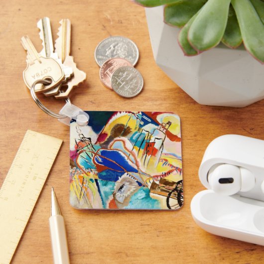 Wassily Kandinskyによる即興30（大砲） キーホルダー (デスク)