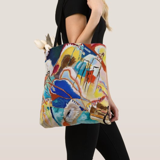 Wassily Kandinskyによる即興30（大砲） トートバッグ (クローズアップ)