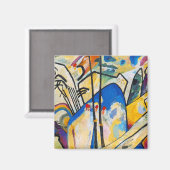 Wassily Kandinskyの構成4 -抽象美術 マグネット (正面/裏面)