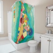 Wassily Kandinsky著カラフルな三角形 シャワーカーテン (インサイチュ)