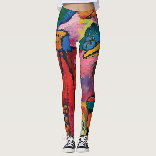 Wassily Kandinsky著即興Vのための勉強 レギンス (正面)