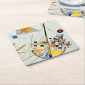 Wassily Kandinsky著敏感な張力 スクエアペーパーコースター (アングル)