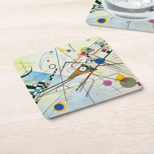 Wassily Kandinsky著構成VIII スクエアペーパーコースター (アングル)