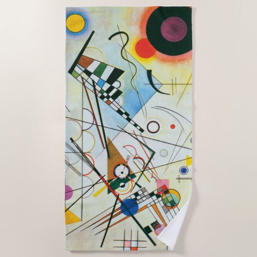 Wassily Kandinsky著構成VIII ビーチタオル (正面)