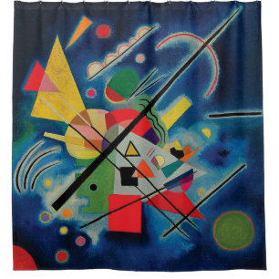 Wassily Kandinsky著青い絵画 シャワーカーテン
