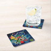 Wassily Kandinsky著青い絵画 スクエアペーパーコースター (インサイチュ)
