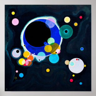 Wassily Kandinsky:いくつかの円 ポスター