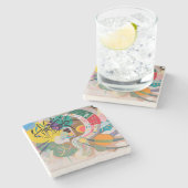 WASSILY KANDINSKY -支配的なカーブ ストーンコースター (横)