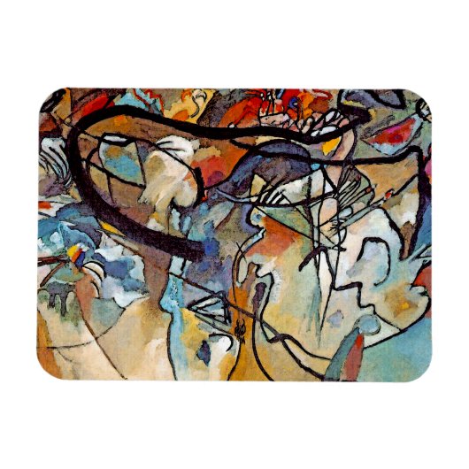 Wassily Kandinsky -構成5の抽象美術 マグネット (横)