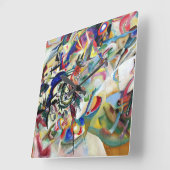 WASSILY KANDINSKY -構成VII 1913年 スクエア壁時計 (傾斜)