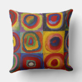 Wassily Kandinsky-Farbstudie Quadrate クッション (裏面)