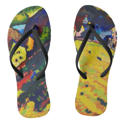 Wassily Kandinsky Houses at Murnau表現主義 ビーチサンダル (ソール)