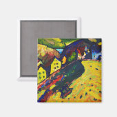 Wassily Kandinsky Houses at Murnau表現主義 マグネット (正面/裏面)