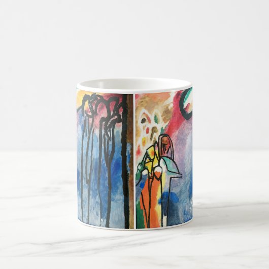 Wassily Kandinsky – Improvisation 19 - Custom Text コーヒーマグカップ (中央)