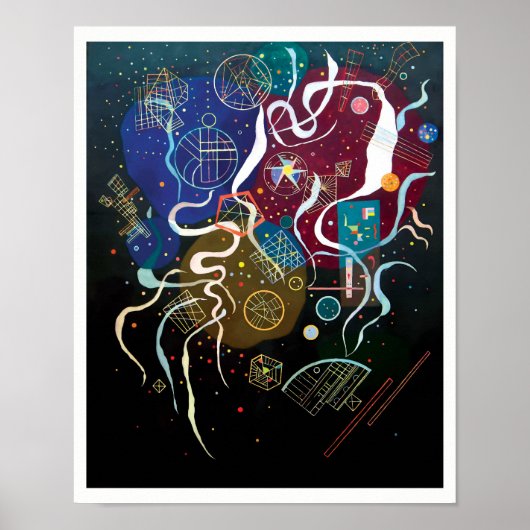 Wassily Kandinsky - Movement One Abstract Art ポスター (正面)