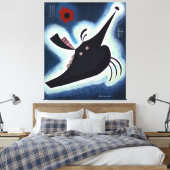 Wassily Kandinsky - Pointed Black. キャンバスプリント (インサイチュ (寝室))