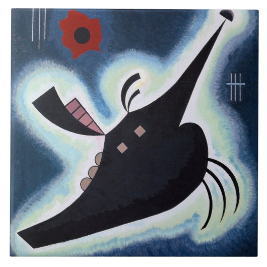 Wassily Kandinsky - Pointed Black, タイル (正面)