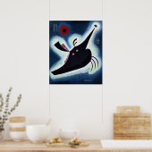 Wassily Kandinsky - Pointed Black. ポスター (キッチン)