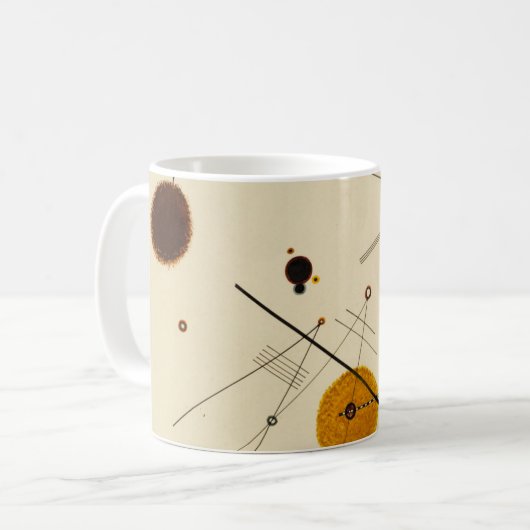 Wassily Kandinsky - Three Free Circles コーヒーマグカップ (正面左)