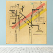 Wassily Kandinsky - Transmission (1935) キャンバスプリント (インサイチュ (ウッドフロア))