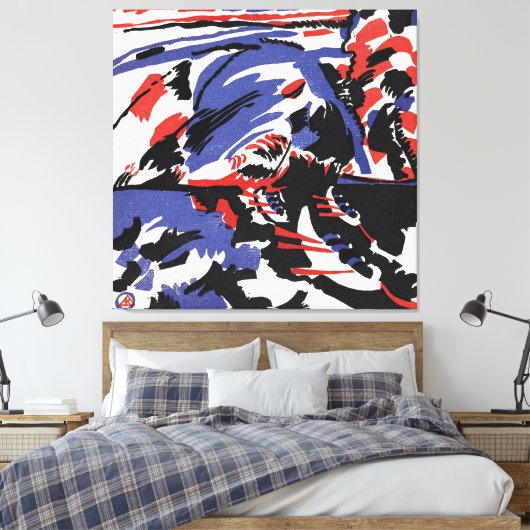 Wassily Kandinsky - Two Women in a Moonlit Land キャンバスプリント (インサイチュ (寝室))