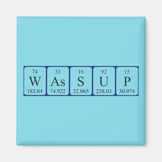 Wassup周期表語マグネット マグネット (正面)