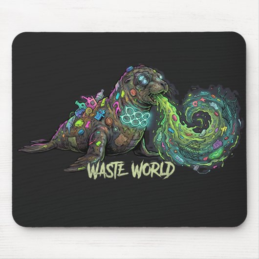 Waste World – エコ抗議マウスパッド マウスパッド (正面)