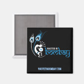 WastedInBombay.comスクエアマグネット マグネット (正面/裏面)