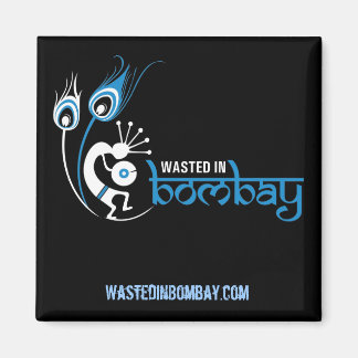 WastedInBombay.comスクエアマグネット マグネット