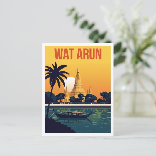 Wat Arun Temple at Sunset ポストカード (スタンド正面)
