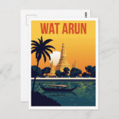 Wat Arun Temple at Sunset ポストカード (正面/裏面)