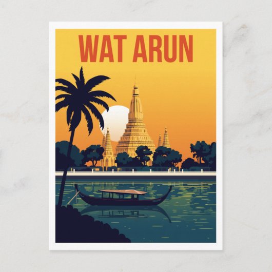 Wat Arun Temple at Sunset ポストカード (正面)