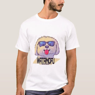 WATAMOFU Pop‑Art Bichon Frise T-Shirt Tシャツ
