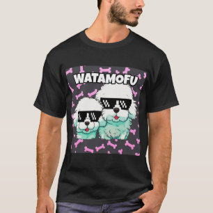 WATAMOFU Pop‑Art Bichon Frise T-Shirt Tシャツ