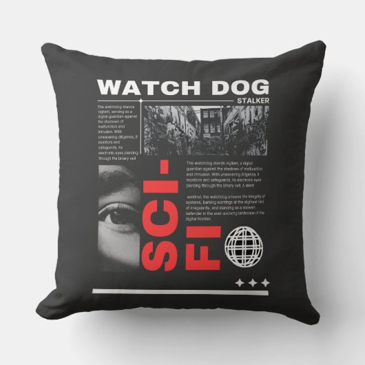 Watch Dogs Throw Pillow クッション (正面)