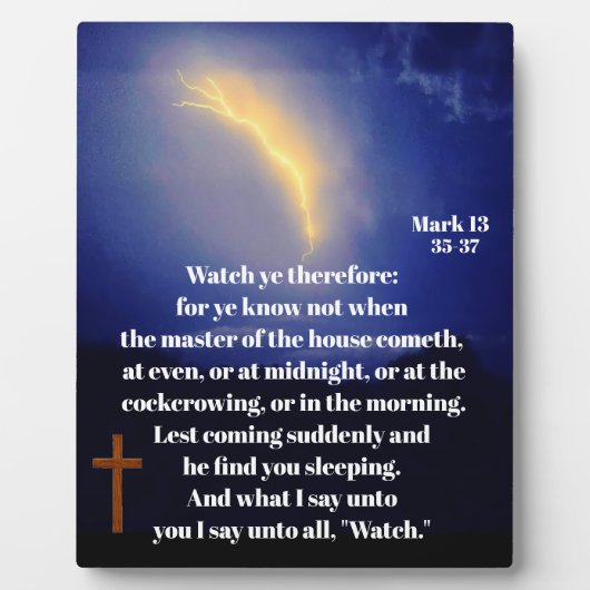 WATCH FOR JESUS RETURN  フォトプラーク (正面)